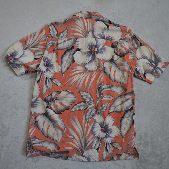 Tommy Bahama Sz S Floral Men’s Shirt Pattern Casual Button Down 100% Silk - Picture 8 of 12